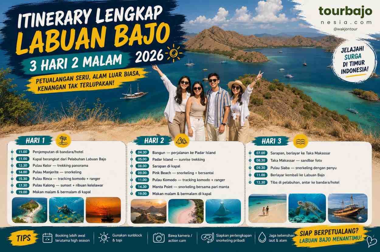 itinerary labuan bajo 3 hari 2 malam