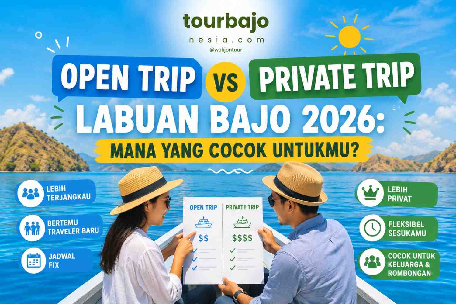 open vs private trip labuan bajo
